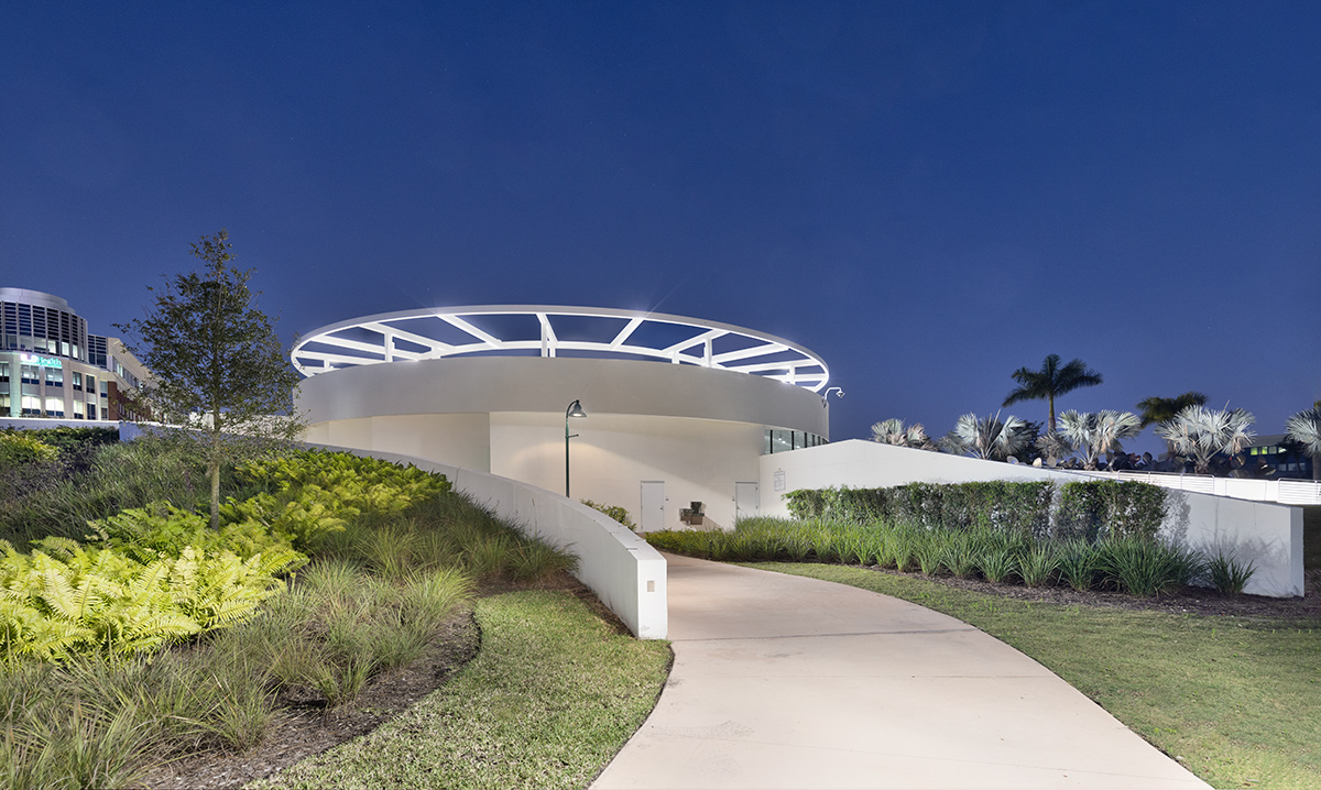 Architectural dusk view of the Doral Cultural Center  Miami, FL